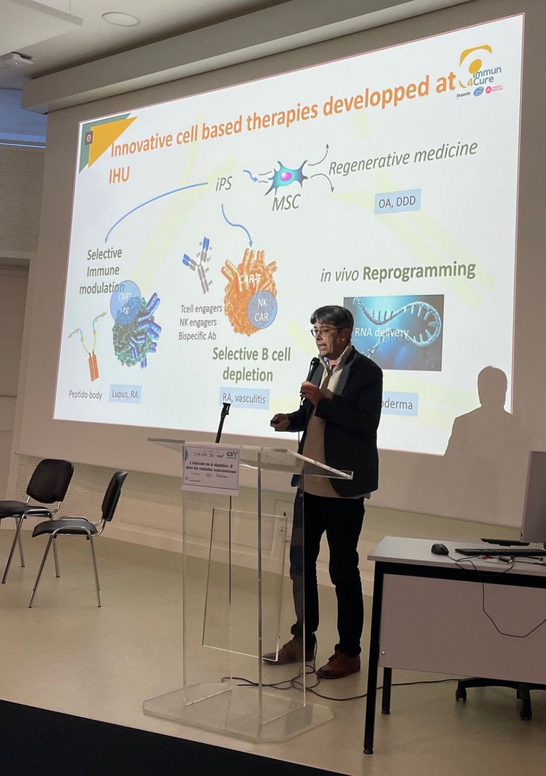 Présentation de nouvelles approches de thérapie cellulaire.